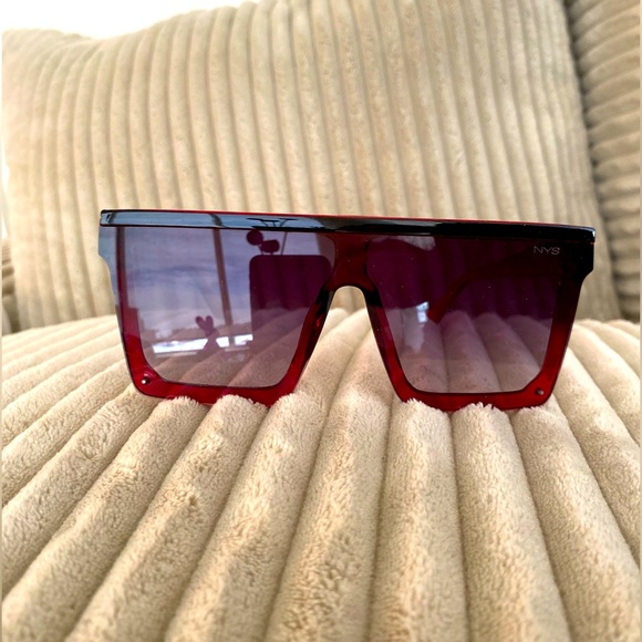 NYS New York red sunglasses - Picture 3 of 6